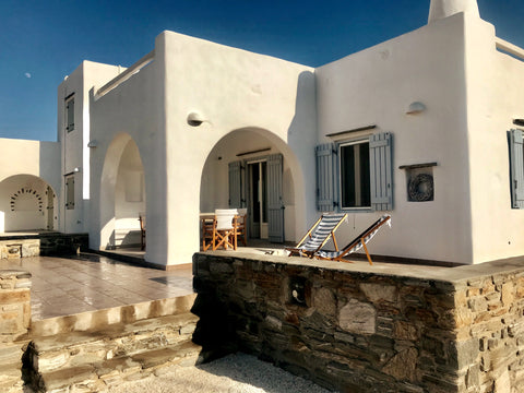 An elegant new 100 sq.m. traditional Cycladic house with panoramic roof terrace   New Luxury Villa at Aghia Irene, Paros Cycladic home vacation rental 48193264