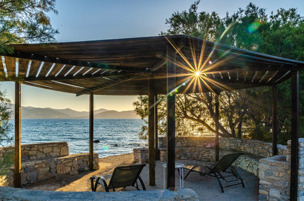 Seafront Sanctuary. <br />Welcome to Calmea, a place of privacy, isolation, rela  Calmea: Seafront Escape - private beach Cycladic home vacation rental 43703821