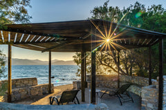 Seafront Sanctuary. <br />Welcome to Calmea, a place of privacy, isolation, rela  Calmea: Seafront Escape - private beach Cycladic home vacation rental 43703821