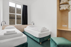 SleepCph self-service hotel offers:<br />→ The most competitive prices in Copenh  SleepCph | Twin Bed Hotel Room | Shared Bathroom & Kitchen Room in hotel vacation rental 43006770
