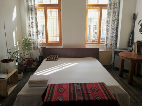 Atelier with big bedroom and living room/ atelier, with a  small kitchen, toilet Hlavní město Praha, Czechia Big atelier in the centre of Prague Entire rental unit vacation rental 22557524