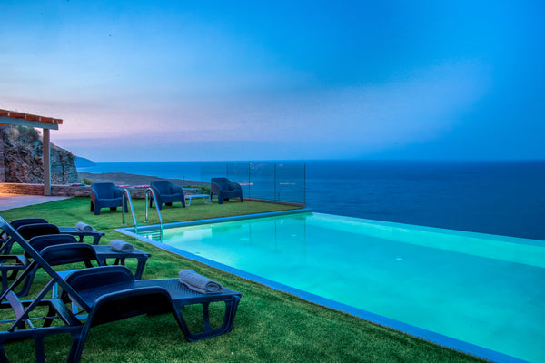 Located at Syneti with panoramic views of the infinity blue of the Aegean Sea, A Greece Anastasis Luxury Villa Andros With Heated Pool Entire villa vacation rental 27379763