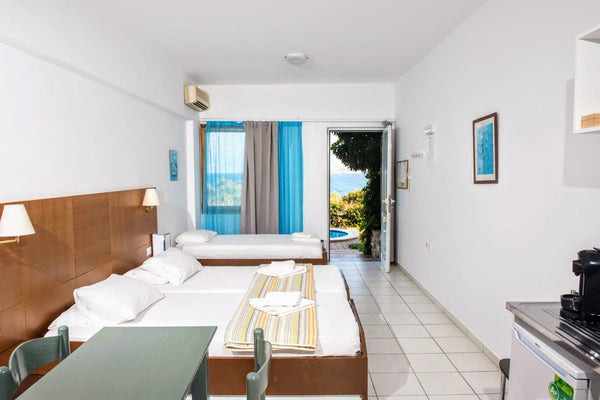 ESL 1116395 -   This lower floor studio is suitable for two or three guests and  Agios Nikolaos, Greece Mirabella Studio with Sea View for 3 Entire rental unit vacation rental 2448919