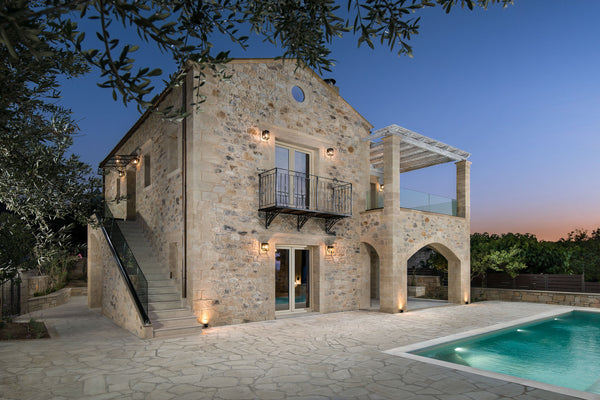 A brand new stone-built villa with private swimming pool and great outdoor terra Chania, Greece Stone-Built Private villa, with Pool and Terraces! Entire villa vacation rental 45217517