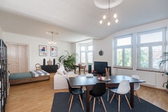 Unarguably one of the biggest room on Airbnb.<br />50 square meters, bright and  Prague, Czechia Charming, high ceiling room Private room in rental unit vacation rental 17673614