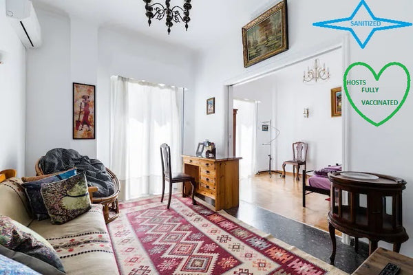 Beautiful, clean, relaxing 2 separate bedrooms apartment.<br />It has a very goo Athens, Attica, Greece Good central  area HOME +Terrace Acropolis view 2 Entire rental unit vacation rental 11979262