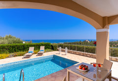 Each luxurious residence provides an external swimming pool 3,5m x 5m, patio fur Rethimnon, Greece Carme Villas-2Bedroom Villa Private Pool & SeaView Private room in bed and breakfast vacation rental 49103611