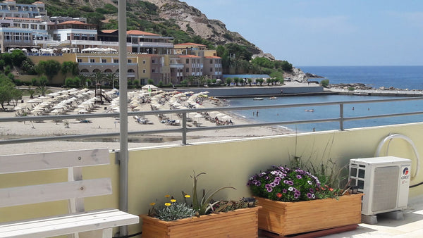 Ideal for couple who loves Greek sun and beaches in a natural place.Comfortable  Kato Gouves, Greece Studio with balcony and rooftop beach view . Entire rental unit vacation rental 12356072
