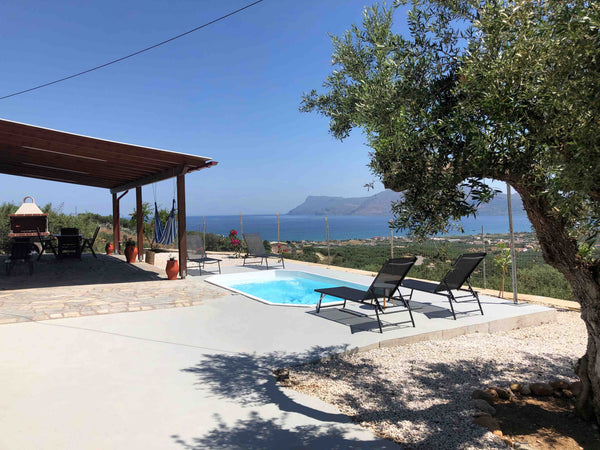 Situated in a the highest point of Kallergiana, one of the most prettiest and tr Kissamos, Greece Villa Cleronomia 2BD, private pool, seaview, BBQ Entire villa vacation rental 535632119005303166