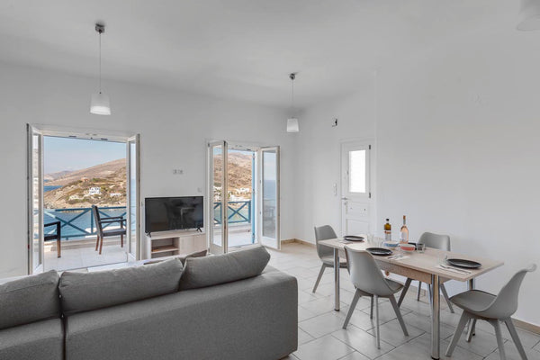 Located 200 meters from the beach, the newly built apartments promise you unforg Greece Waterview Apartment near the beach Entire rental unit vacation rental 42923521