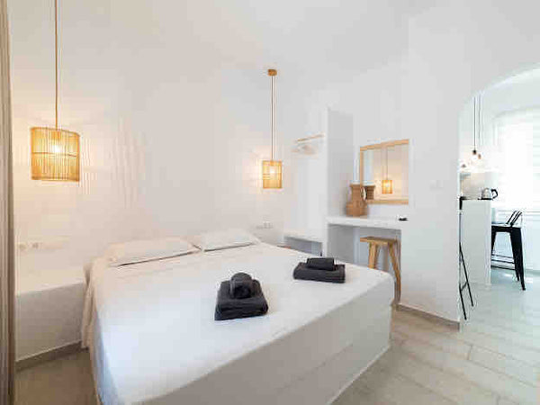 ~ Full renovated double studio in the heart of Mykonos town ~  Perfect for guest Greece Small city apartment Entire condo vacation rental 44979212