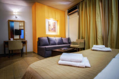 This is a triple room in the center of Heraklion, located in Iraklion Hotel, a 3 Heraklion, Greece Triple Central Room with fast Wi-Fi & Breakfast Room in hotel vacation rental 45535222