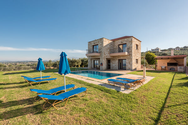 Eleni Villa is a stone built villa, 1km away from the beach. It is built on a hi  Eleni Villa with private pool & breathtaking view Entire villa vacation rental 16939102