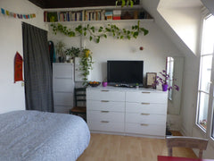 Studio (20m2) typique aux poutres apparentes et belle hauteur sous plafond. Au 6 Doussard, France Charmant studio au métro Ourcq Entire rental unit vacation rental 3671461