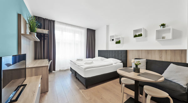 Newly furnished studio with double bed for 2 persons, Smart TV, kitchenette and  Prague, Czechia NEW STUDIO APT with Netflix close to Old Town Entire rental unit vacation rental 47792588