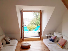 Cosy, zen, light, quiet, nordic design style studio with beautiful sunny terrace Brussels, Belgium Bene's Bed & Bike Entire loft vacation rental 4865198