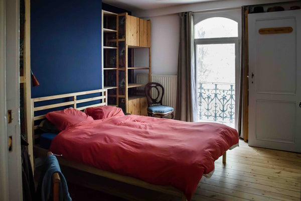 Room with balcony and private bathroom. A second room for one person, with a sma Forest, Belgium Le 37 - Blue room Private room in home vacation rental 28399523