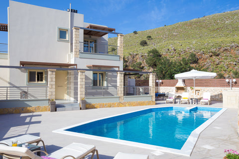 A two-floor villa with a private pool overlooking the Cretan Sea. Two spacious d Chania, Greece Villa Eva - Private Pool and Beautiful Sea Vistas Entire home vacation rental 42448654