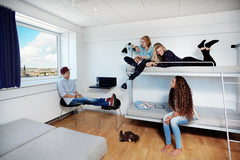 At Danhostel Copenhagen City you stay in a 5-star high standard design Hostel in  4-bedded private room Room in hostel vacation rental 32299956