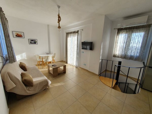 Two storey spacious apartment with private bathroom in Mykonos.<br />Modern deco Greece Spacious and elegant sea view apartment in Mykonos Cycladic home vacation rental 19548950