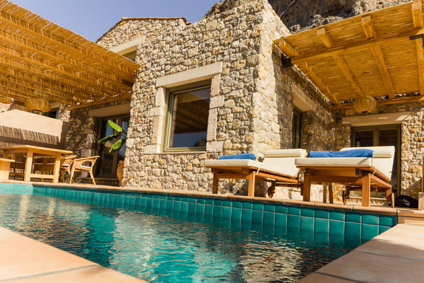 A beautiful villa of 3 bedrooms with a 6m heated swimming pool and amazing sea v Greece Armonia-Petra Boutique Homes Entire villa vacation rental 52002683