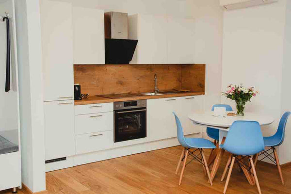 The apartment has a spacious living room with a kitchen, one bedroom, a bathroom Vienna, Austria New Apartment Top 5 Entire rental unit vacation rental 53193600