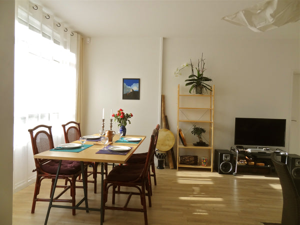 Welcome in this large new attractive apartment. Quiet, sunny. Colorful and artis  Large apartment in colorful Belleville quarter Entire rental unit vacation rental 16413226