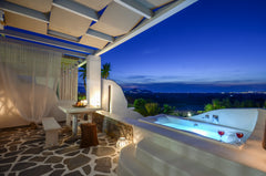 With extensive views over the Aegean waters and Naxos City Villa Bella Vista is  Greece house 1 bedroom sea view with jacuzi Cycladic home vacation rental 29077522