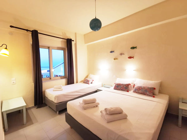 Aqua Maris, a lovely oceanfront apartment, is situated in one of Crete's vibrant  Aqua Maris Entire rental unit vacation rental 44570926