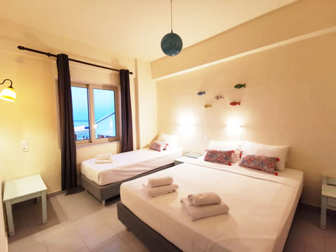 Aqua Maris, a lovely oceanfront apartment, is situated in one of Crete's vibrant  Aqua Maris Entire rental unit vacation rental 44570926