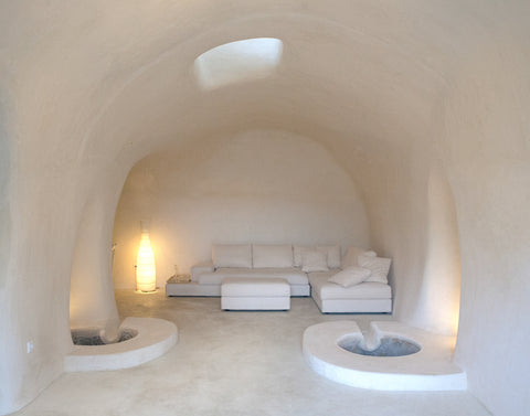 An old winery turned into a luxurious cave house with unique architectural detai Greece Palm Tree Cave House Cave vacation rental 41730588