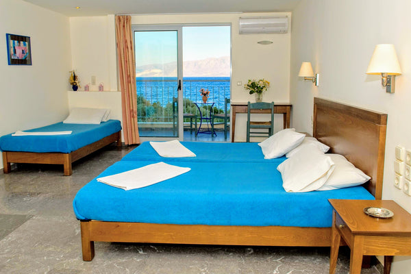 The beachfront Mirabella Apartments are set in a beautiful spot, smart, yet frie Agios Nikolaos, Greece Mirabella Triple Studio Upper Floor with Sea View Entire rental unit vacation rental 24189258