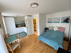 This quiet apartment is located at the top of the historical building. There is  Popovičky, Czechia Sanitized new Apartment with terrace and AC Entire loft vacation rental 39173283