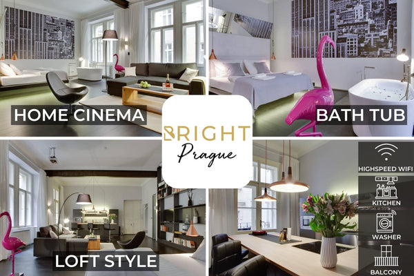 Luxuriously equipped high end apartment in the heart of Prague. Fully furnished  Augsburg, Germany ☆ Luxury Loft in Old Town | Home-Cinema | Bathtub Entire rental unit vacation rental 43166645