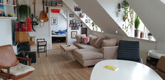 Highly valued location in an old, lively and cool neighborhood. Enjoy shopping,  Copenhagen, Denmark Spacious, clean, top location w. "hygge" & a view. Entire condo vacation rental 3671390
