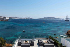 With unobstructed view to the deep blue of the Aegean Sea and Chora of Mykonos,  Greece Obsession Standard Double Room Cycladic home vacation rental 37649607