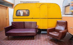 Our smallest & cutest caravan. We don't really know if it's a two person or a on Ghent, Belgium Mini caravan Private room in hostel vacation rental 42137793