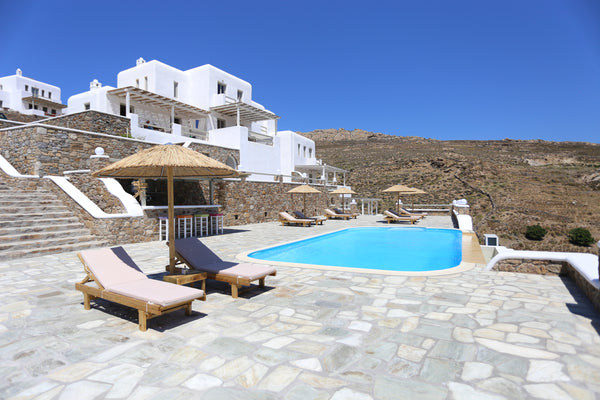 The Greek Villas- Mykonos Mikele enjoy access to a private patio with 2 swimming  Lovely Cycladic  apartment in Mykonos with Seaview Cycladic home vacation rental 48179874