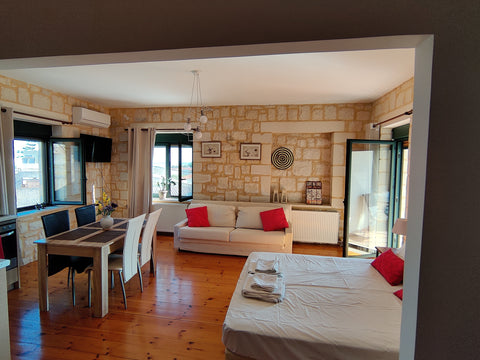 An autonomous apartment in Galatas, Chania. It is 6 km. away from the center of  Chania, Greece The apartment is built with stone. 48 square m. Entire rental unit vacation rental 9378715