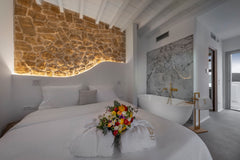 Here, at Legendary Suites Mykonos, we promise to build one of your greatest memo  Legandary Apolon freestanding bath sea view pool Private room in rental unit vacation rental 49961826