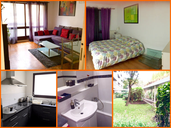 Confortable  pour 5 personnes + 1 bébé -60 m2<br /> Salon cosy , canapé cuir con Paris, France Paris12- spacieux pour 5 personnes+BB -proche TOUT Entire rental unit vacation rental 9315785