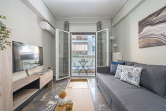 A stylish, comfortable air-conditioned one-bedroom apartment with full Wifi in t Athens, Greece Stylish Suite by CloudKeys Entire rental unit vacation rental 51676609