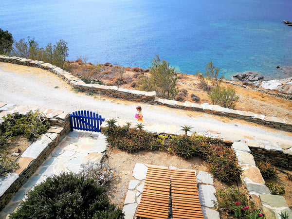 Newly renovated house by Stavros beach, with exclusive veranda and garden with a Greece House by the sea in Tinos - B Ꙭ Stavros Bay Cycladic home vacation rental 2390009