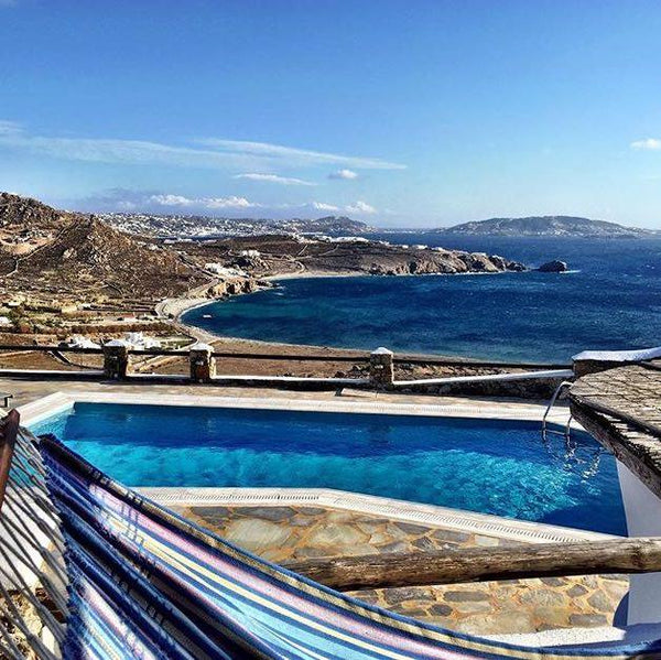 From the breathtaking view overlooking the deep blue waters of the Aegean to the Míkonos, Greece Mykonian Delight Cycladic home vacation rental 2450802