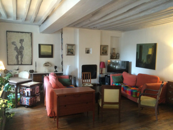 Our apartment of 110m2 is of old type (parquet floor and beams) and is located b Paris, France 