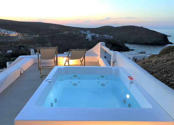 Marquise Residence is literally a 2-minute walk from Merchia Beach, one of the b Mikonos, Greece Marquise Sea View Residence with Jacuzzi Mykonos Cycladic home vacation rental 19688034