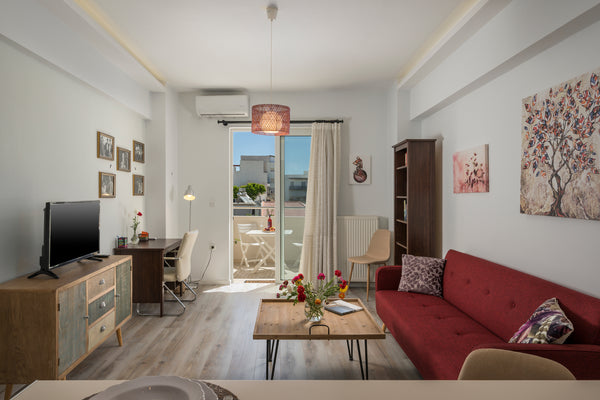 Charming and bright apartment a few steps to the ‘’Nea Hora’’ beach and  in a 10 Chania, Greece Βright apartment close to beach & city center Entire condo vacation rental 23880818