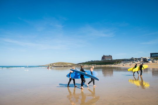 Private Family Friendly Surfing Lesson (based on 4 attending)  Private Tours and Travel Guide Europe London CITY Newquay Destination Tour