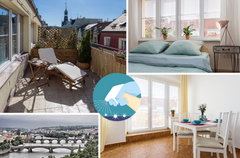 Come to this amazing place full of light. The place is located directly in centr Prague, Czechia Sunny apartment with a terrace Entire rental unit vacation rental 16397927