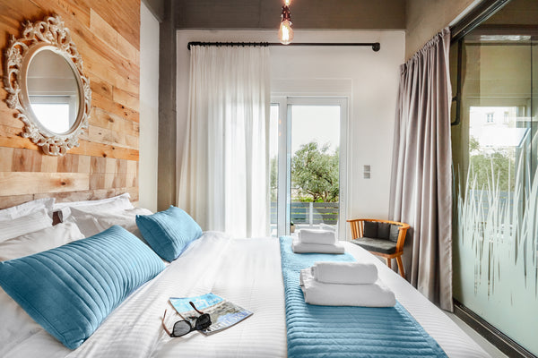 Drift off to sleep in this rustically stylised apartment that plays with both wo Chania, Greece Urban Living with a Rustic Touch at a Chic Retreat Entire serviced apartment vacation rental 13003822